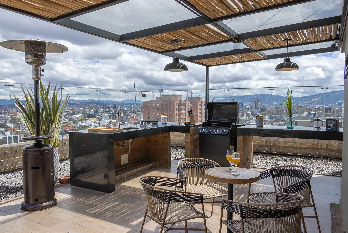 Zona bbq en Smart Rent 77